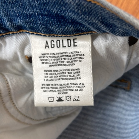 AGOLDE Premium Jeans Toni Light Wash Mid Rise Slim Straight Sz 30 PERFECT - Picture 6 of 7